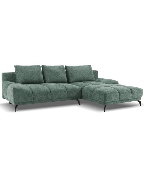 Canapé d'angle Droit Convertible avec Coffre Cirrus 5 Places azur - 290x182x90 cm